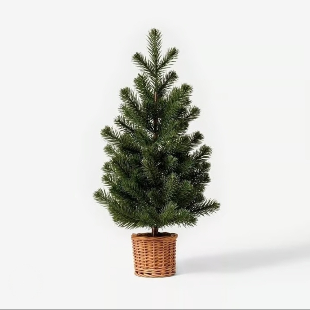 Threshold Studio McGee Small 22" Pine Artificial Tree in Basket